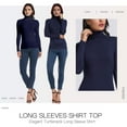 thumbnail image 6 of ANYFIT WEAR Long Sleeve Mock Turtleneck Shirt Stretch Slim Fitted Layer Basic Tee Tops, 6 of 6