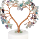 thumbnail image 2 of Decoración Feng Shui Piedras preciosas Árbol de la vida Piedras rodadas de alambre de oro rosa con base de rebanada de ágata Árbol de dinero chino Decoración de sala de estar para riqueza Suerte Amor Fluorita JM, 2 of 4