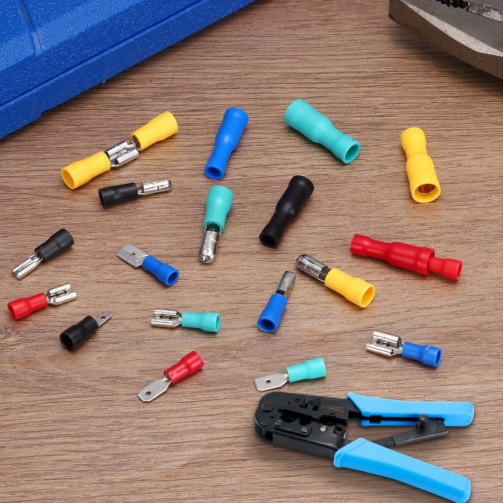 100 Set Heat Shrink Butt Connectors, 12-10AWG Insulated Waterproof Wires Connectors Black Male and Female Wire Crimp Terminals for Industrial, Automotive, Boat Stereo