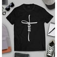 thumbnail image 3 of S4E Men's Jesus Cross Religious T-Shirt Small Black, 3 of 4
