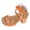 Brown, variant on Women's Platform Sandals Trendy Studded Chunky High Heel Ankle Buckle Strap Peep Toe Gothic Walking Shoes