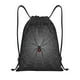 thumbnail image 1 of Fotbe Black Spider On Web Bolsa Mochila con Cordón Estampada, Bolsa de Gimnasio Deportiva, Bolsa Cinch, Bolsa con Cordón para Hombres y Mujeres-Small, 1 of 6