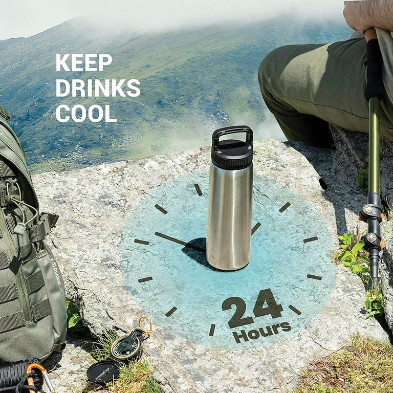 Veefine Insulated Water Bottle Dishwasher Safe Metal Water Bottle BPA-Free Stainless Steel Water Bottles 20/32/40oz Reusable Thermos for Hiking