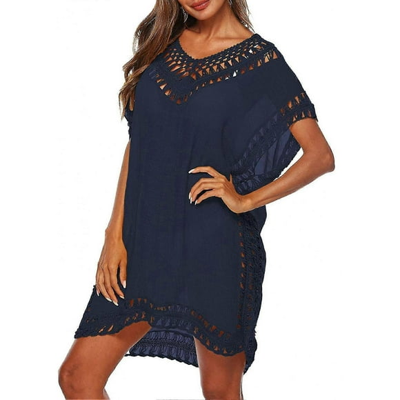 Wekity Bathing Suit Cover Ups For Women Crochet Beach Coverup Swimsuits For Size S-xl (yellow)