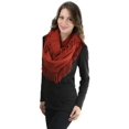 thumbnail image 5 of ToBeInStyle Women's Ribbed Fringe Infinity Scarf - Rust, 5 of 5
