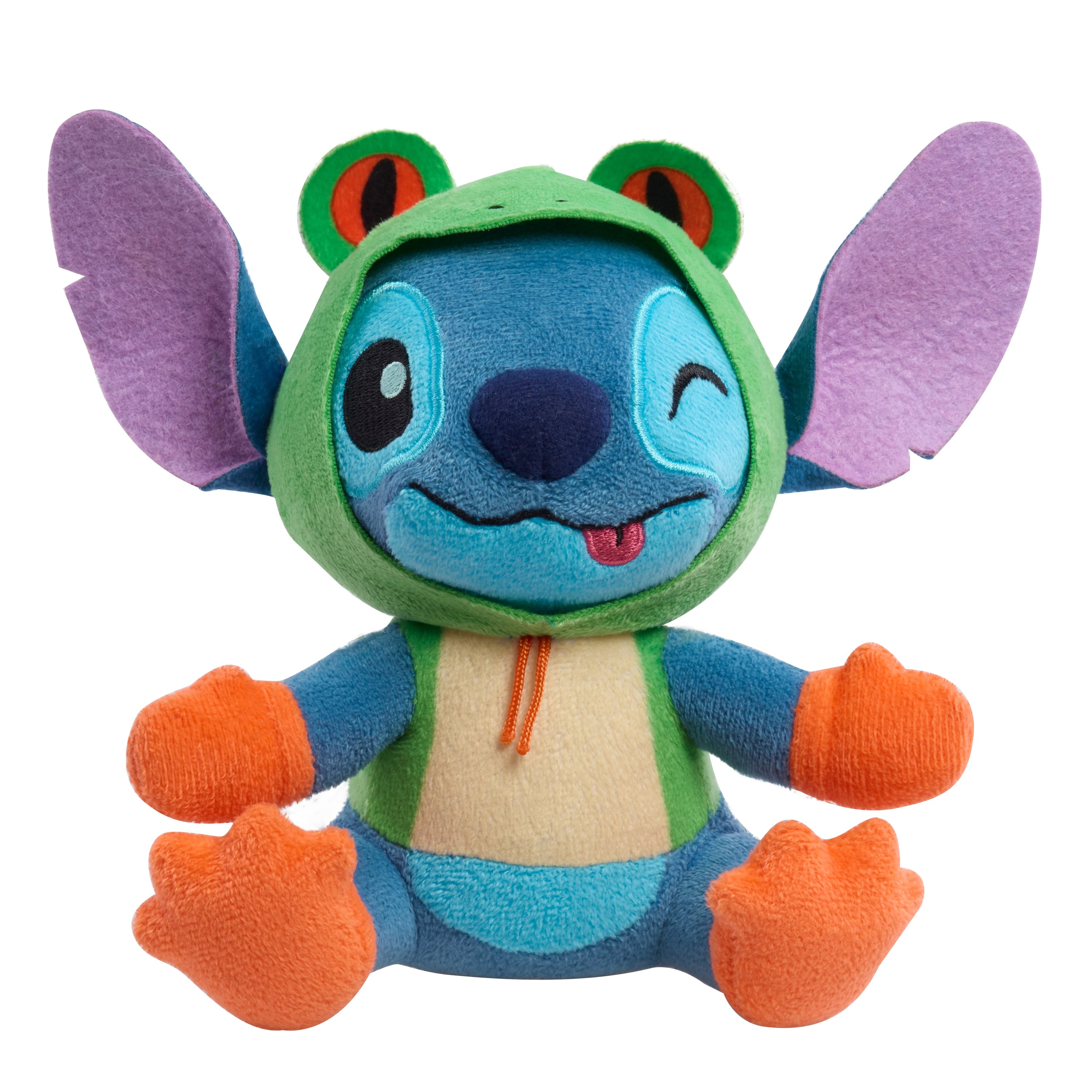 Disney Stitch Goes Wild Small Plush - Stitch Frog, Cute & Fluffy, For Kids, Fans & Collectors