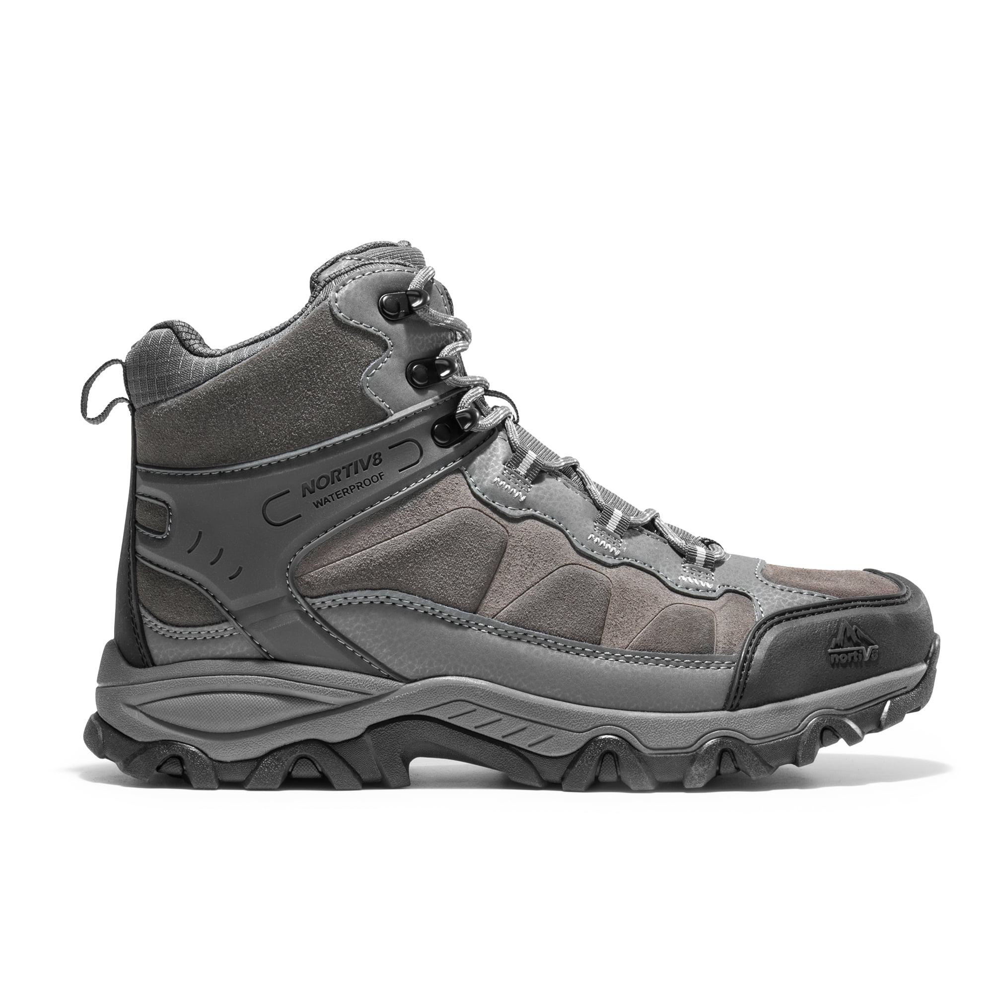 NORTIV 8 Men's Waterproof Hiking Boots Outdoor Mid Trekking Lightweight Mountaineering Shoes