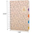 thumbnail image 2 of Piao 5 Subject Notebookwide Ruled Spiral Notebooksa5 Travelers Notebook, Colored Dividers With Tabs, Cute Floral Notepad, Hardcover Journal Memo Plann, 2 of 3