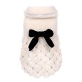 thumbnail image 1 of Greeniant Ropa de invierno para perros con lentejuelas a la moda, abrigo de invierno de piel de lujo elegante para perros con aspecto glamuroso Ropa para mascotas blanco lechoso S, 1 of 6