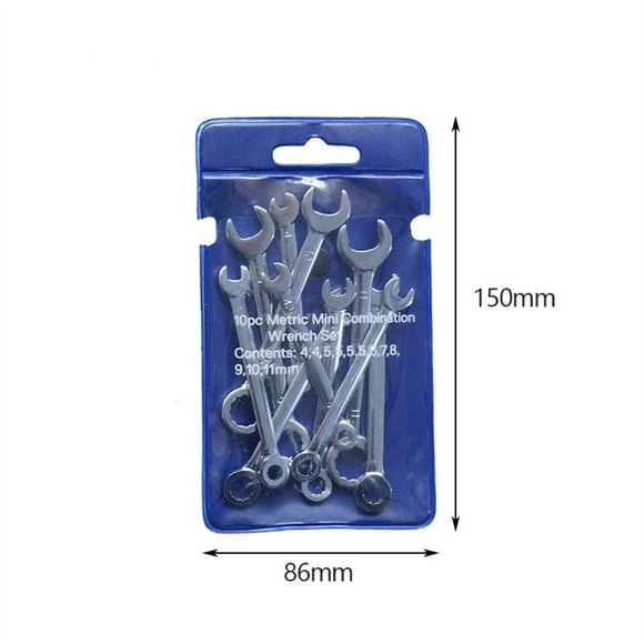 Mini Wrench Set Thin Wrench Set With Storage Pouches Open And Box End Wrench Set Prevent Slipping Portable Small Wrench For Home Car Electrical Maintenance Metric set