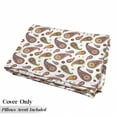thumbnail image 5 of Paisley Floor Pillow Lounger Cover, Vintage Persian Paisley Patterns on Plain Background with Inspired Hippie, Nap Mat Printed Fabric Case for 5 Pillows, 88" x 27", Multicolor, by Ambesonne, 5 of 5