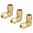 thumbnail image 1 of Unique Bargains Brass Compression Tube Fitting 6mm Tube OD to 3/8PT Male Thread Elbow 3 Pack, 1 of 5