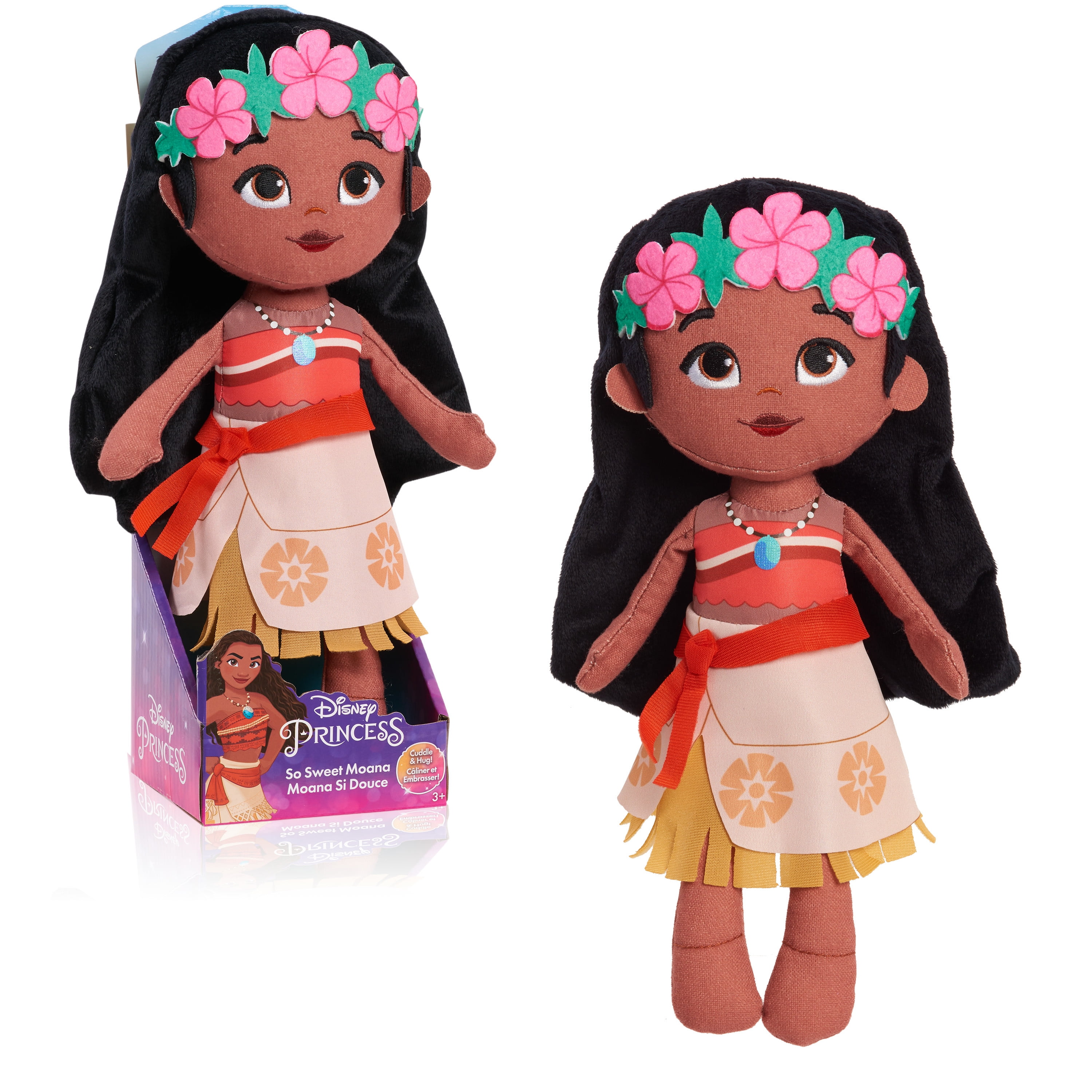 Just Play Disney Princess So Sweet Princess Moana 12 Inch Plush With Brown Hair Disney Moana Kids Toys For Ages 3 Up Walmart Com