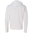 thumbnail image 3 of Bella Canvas Men's 3739 Unisex Poly-Cotton Fleece Full-Zip Hoodie (White, X-Small), 3 of 5