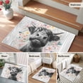 thumbnail image 5 of Entryway Rug 2'x3', Black Cow Floral Small Rug for Kitchen Bathroom Door Mat Indoor Entrance, Grey Wooden Farmhouse Animals Non-Slip Area Rugs Floor Mats Carpet Front Door Rugs, 5 of 8