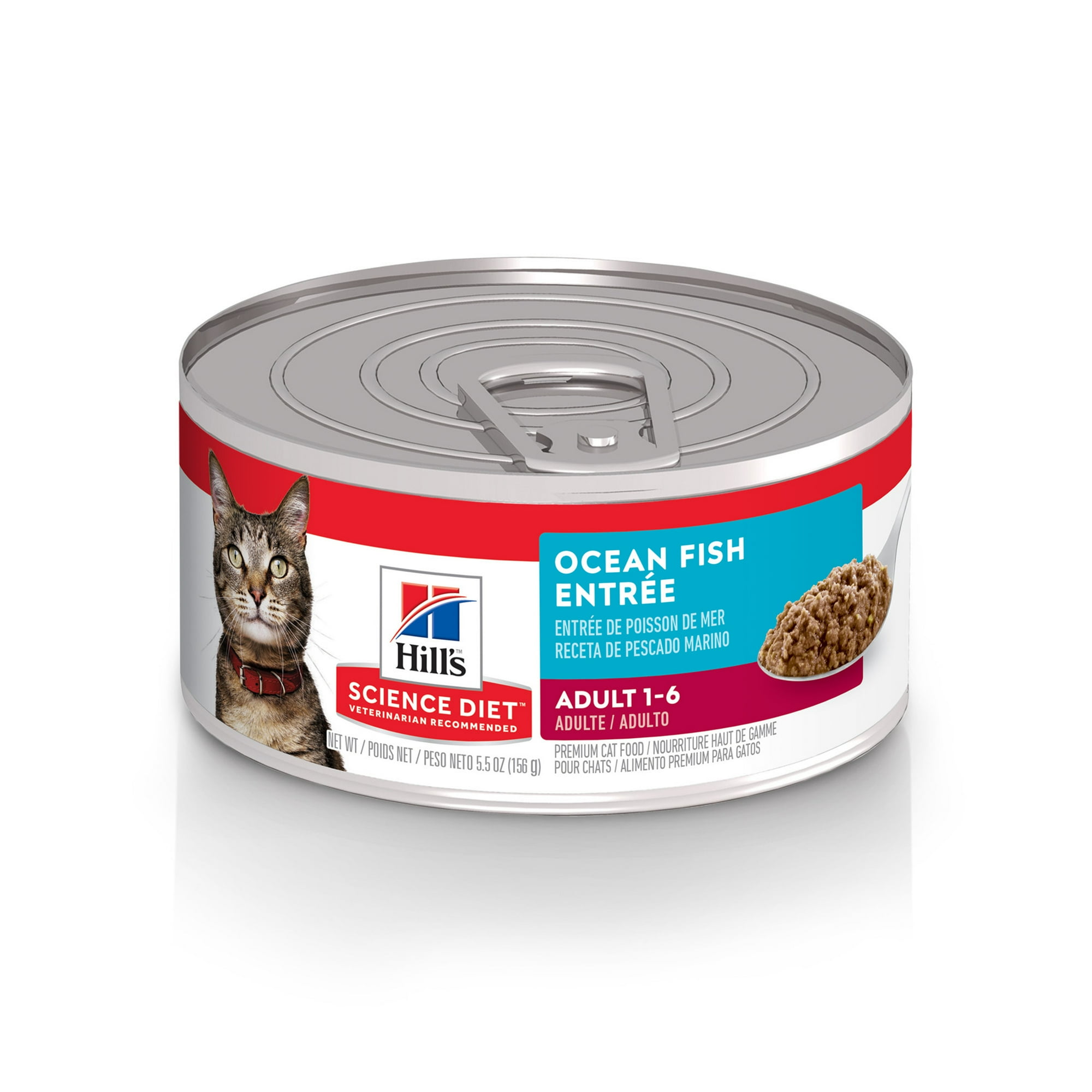 Hill's Science Diet Ocean Fish Wet Cat Food, 5.5oz Can 24pk