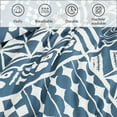 thumbnail image 4 of King Size Comforter Set 8 Piece, Reversible Boho Comforter Sets, Spliced Aztec Pattern, Down Alternative Bed in A Bag with Comforter, Sheets, Pillowcase & Shams (Blue, 102x90 Inches), 4 of 4