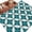 Blue Teal, variant on Abstract Geometric Area Rugs 5'x7', Washable Small Throw Rugs for Laundry Room Playroom, Vintage Rhombus Circle Texture Green Indoor Outdoor Rug Non-Slip Low Pile Carpet Runner Reversible Floor Mats