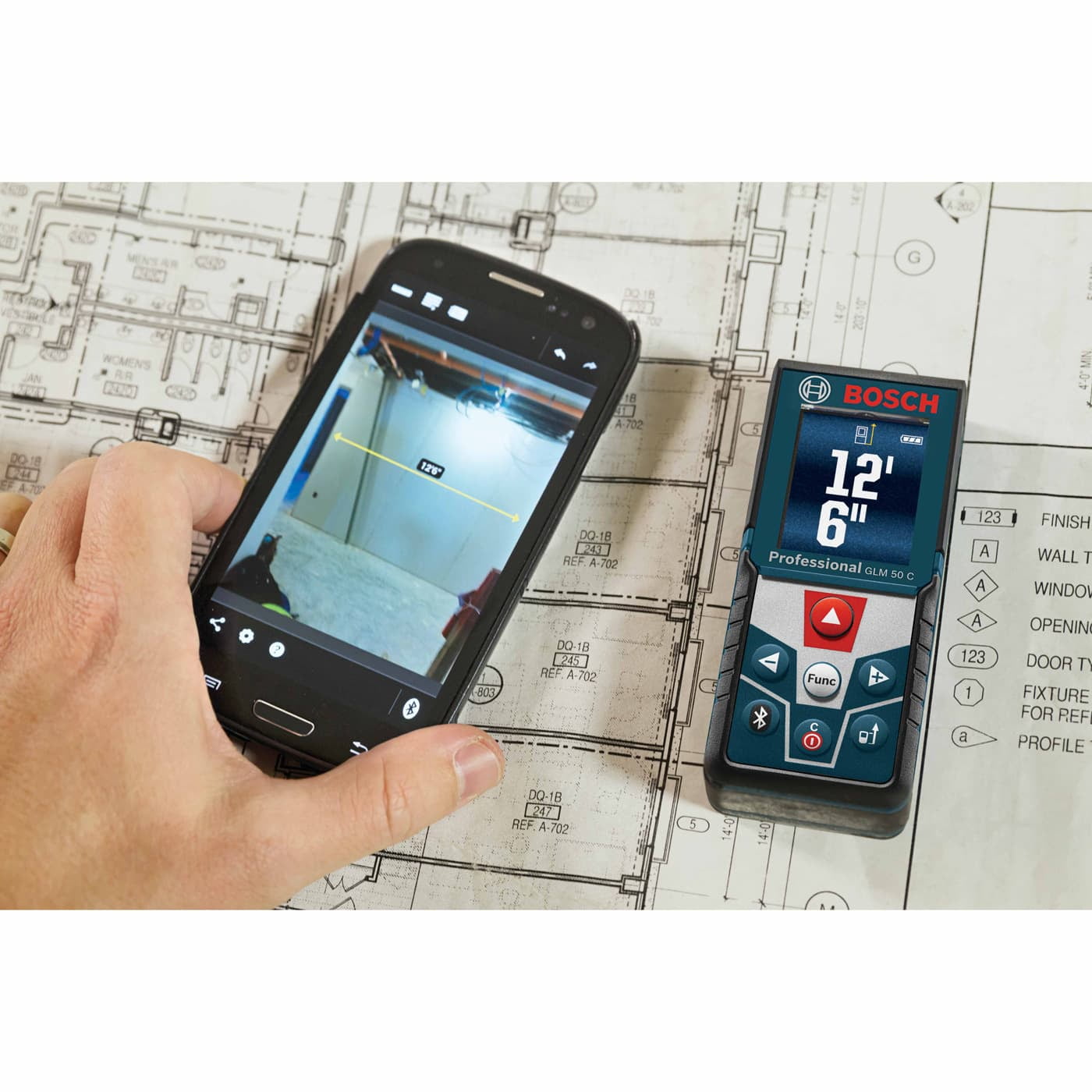 Bosch Glm 50c Laser Distance Meter Walmart Com Walmart Com