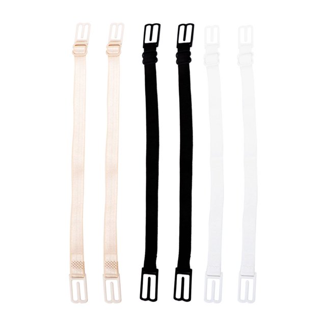 LEEYNEER 6Pcs Adjustable Shoulder Straps Dress Metal Prevent Shoulder Strap Slipping Skin Color