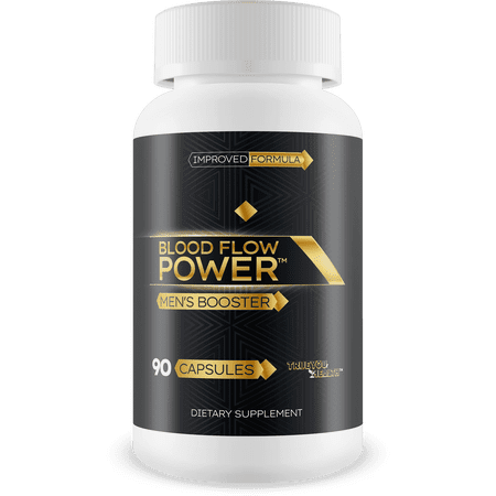 Blood Flow Power Men’s Booster Extra Strength - Improved Formula - Our Best Blood Flow Support For Men - Vasodilator Nitric Oxide Circulation Supplement - Power Mens Booster Pills High Pressure Pills