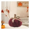thumbnail image 4 of Way To Celebrate Sherpa Pumpkin Decoration, Diameter 7 inch, Burgundy colour, 4 of 4