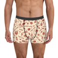 thumbnail image 1 of Balery Red Wine Calzoncillos bóxer para hombre, ropa interior de algodón suave y transpirable con cinturilla de nailon-Small, 1 of 5