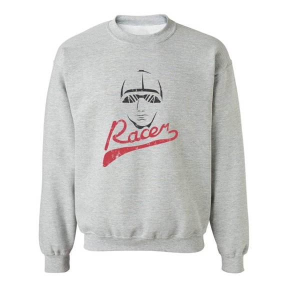 Racer With Helmet And Glasses Sweatshirt Men -Image by Shutterstock, Male XX-Large