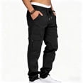 thumbnail image 6 of Mavick Pants for Men Drawstring Casual Hiking Joggers Athletic Trousers Loose Straight Sweatpants for Men, 6 of 9