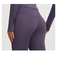 thumbnail image 6 of Telankuip Womens Two Piece Workout Outfits Long Sleeve Full Zip up Lightweight Athletic Jacket with Thumb Holes Matching Stretchy Seamless Leggings Fashion Solid Color Gym Sets Brown L, 6 of 7