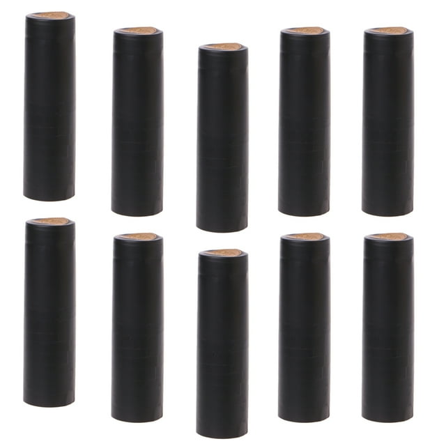 DOLITY Heat sules 100 Pieces PVC Caps For Bottles Finish - PICK black 30mm