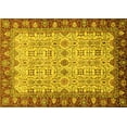 thumbnail image 1 of Ahgly Company Machine Washable Indoor Rectangle Oriental Yellow Traditional Area Rugs, 3' x 5', 1 of 4