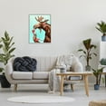 thumbnail image 4 of Stupell Industries Vintage Moose With Candlestick Telephone Ombre Background Graphic Art Gray Framed Art Print Wall Art, Design by Amelie Legault, 4 of 5