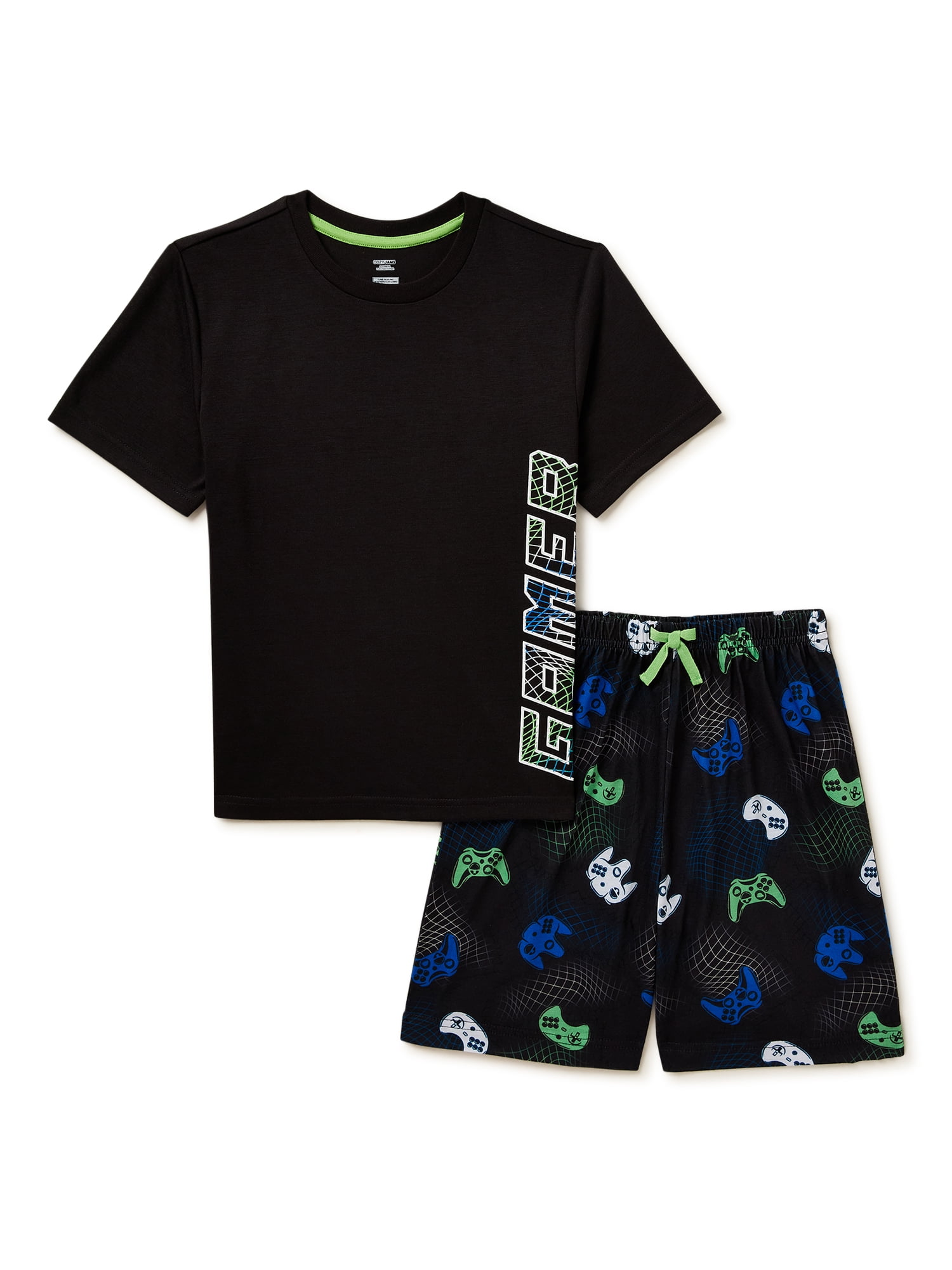 Cozy Jams Boys Short Sleeve Top and Shorts Pajama Set, 2Piece, Sizes 8