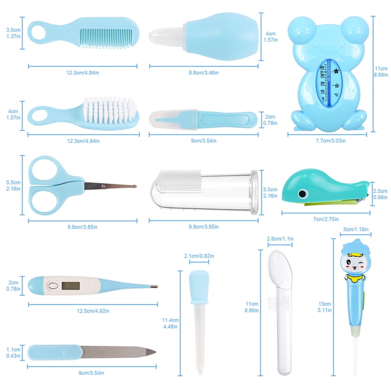 BUSATIA Baby Grooming Kit, 13 in 1 Infant Care Set, Hair Brush