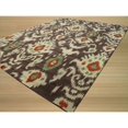 thumbnail image 3 of IE26BN Hand Tufted Wool Ikat Rug, 7'9 x 9'9, Brown, 3 of 4