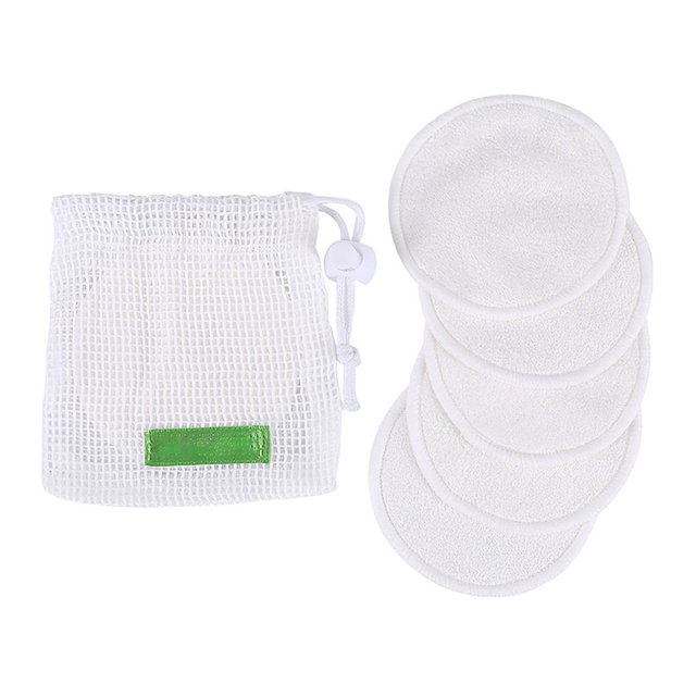Tubo De Bambú De Dos Capas Fibra De Bambú Agua Limpia Desmaquillador Toalla Suave Redondo Bambú Algodón Desmaquillador Juego De Almohadillas Con Absorción De Agua Sweethay CE001750-00