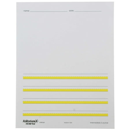 Abilitations Hi-Write Intermediate Journal Paper, Level 2, 8-1/2 x 11 Inches, 100 Sheets