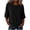 Black, variant on 3/4 Dolman Sleeve Tops for Women Lightweight Thin Crew Neck Solid Color Blouses Loose Fit Dressy Casual Fall Basic T‑Shirts S