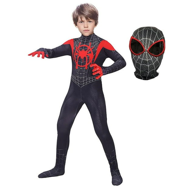 Miles Morales-disfraz de Spiderman para niños, traje de Peter Parker Zentai de superhéroe, de LICRA xuanjing unisex
