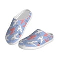 thumbnail image 2 of Daiia Cartoon Poodle Dog Print Women’s Fuzzy Slippers Memory Foam Lightweight House Shoes Cozy Loafer Flannel House Shoes-35/36, 2 of 7