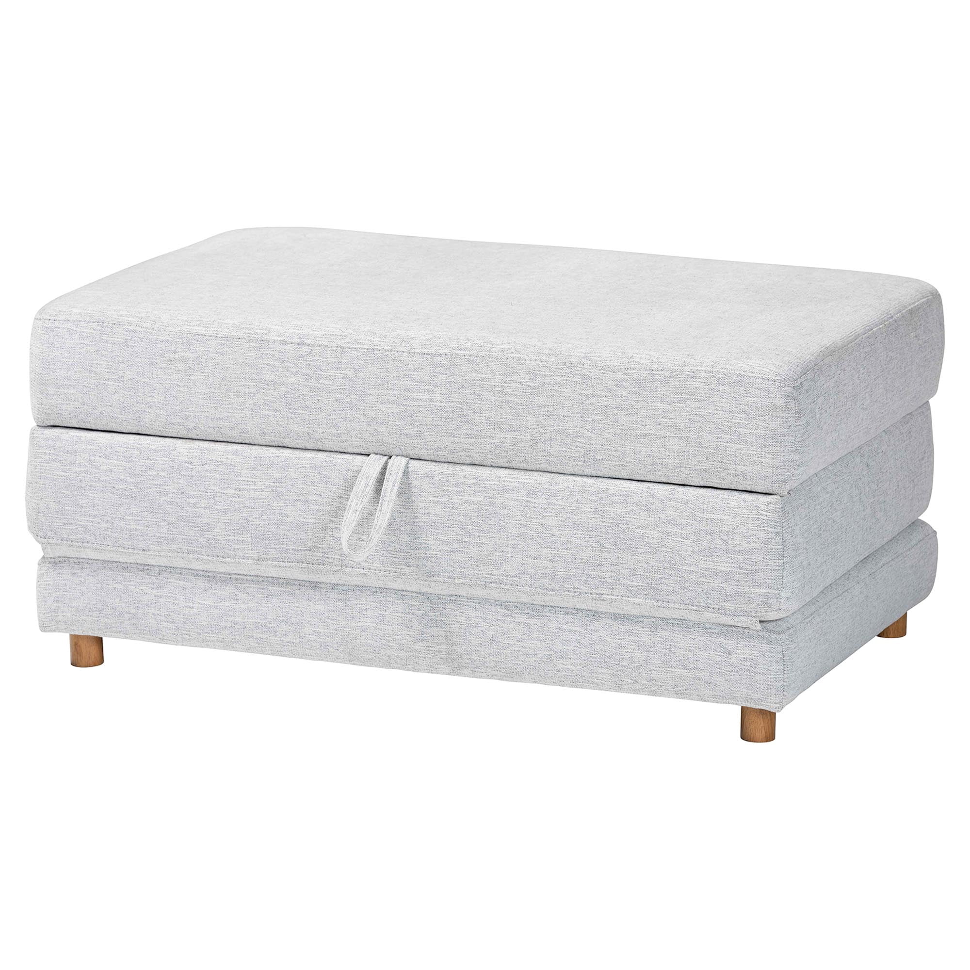 Baxton Studio Sabriel Modern Sleeper Ottoman, Light Grey