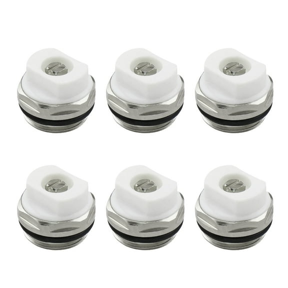 Set of 6 Radiator Bleeding Valves 1/2inch Self Sealing Designs Radiator Valves