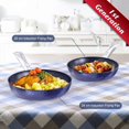thumbnail image 3 of SUGIFT Kitchen Cookware Sets Nonstick Ceramic Bule,1.2 Quart Pot Saucepan with Lid+8 inch Small Frying Pan, 3 of 10