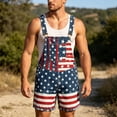 thumbnail image 2 of JAJAHO Coveralls For Men Bib Overalls Festival Shorts American Flag Printed Adjustable Straps Rompers 250 Years Anniversary Independence Day Outfit, 2 of 4