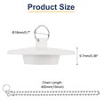 thumbnail image 2 of Uxcell 2Pcs Rubber Drain Stopper with Chain and Hanging Ring, Bathtub Drain Plug Fits 1-1/2 inch to 2 inch, Rubber Sink Stopper Drain Plug for Bathtub, Kitchen and Bathroom, White, 2 of 6