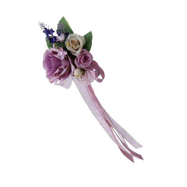Flores de seda artificiales Sunnimix para coche de Boda y cinta Dusty 10 piezas