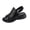Black, variant on Summer Womens Sandals Leather Slingback Sandals with Platform Sole and Adjustable Strap