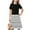 Black, variant on Spazoro Kids Girls A Line Dresses, Stretchy Wrinkle Striped Short Sleeve New Style Princess Dress for Child Girls Black Size 5 T