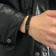 thumbnail image 2 of Pulsera de los hombres para el papá amante adolescente con 4 grabable personalizado de acero inoxidable pulsera de los hombres pulsera ajustable cumpleaños para el marido novio, 2 of 4